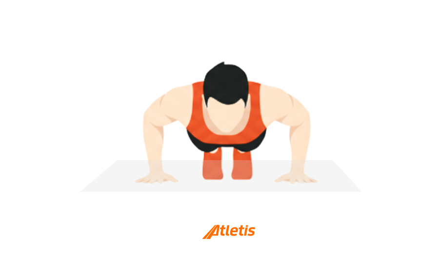Ilustração de uma pessoa praticando yoga ou alongamento no tapete, destacando a preparação para exercício físico, com ênfase em atividades de fitness.