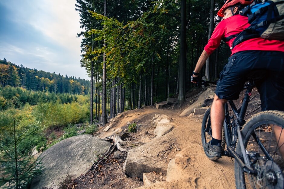 Trilha de bicicleta praticar