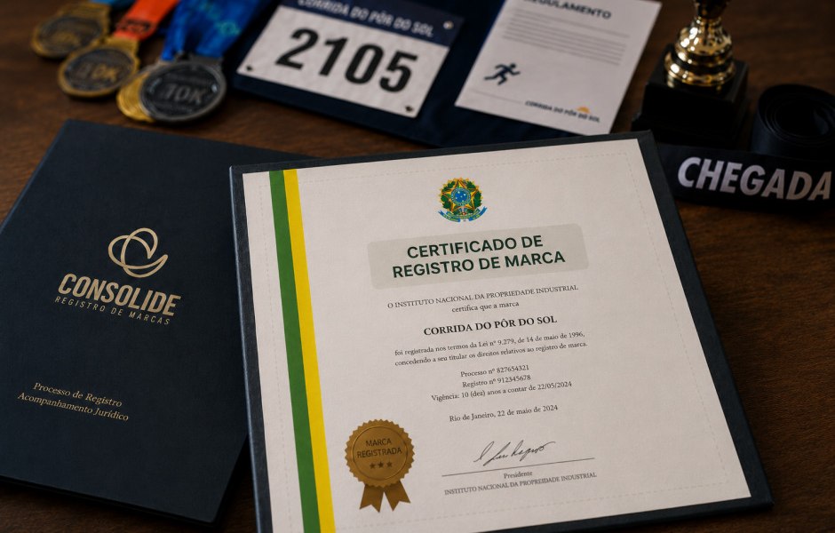 Certificado oficial de registro de marca da 